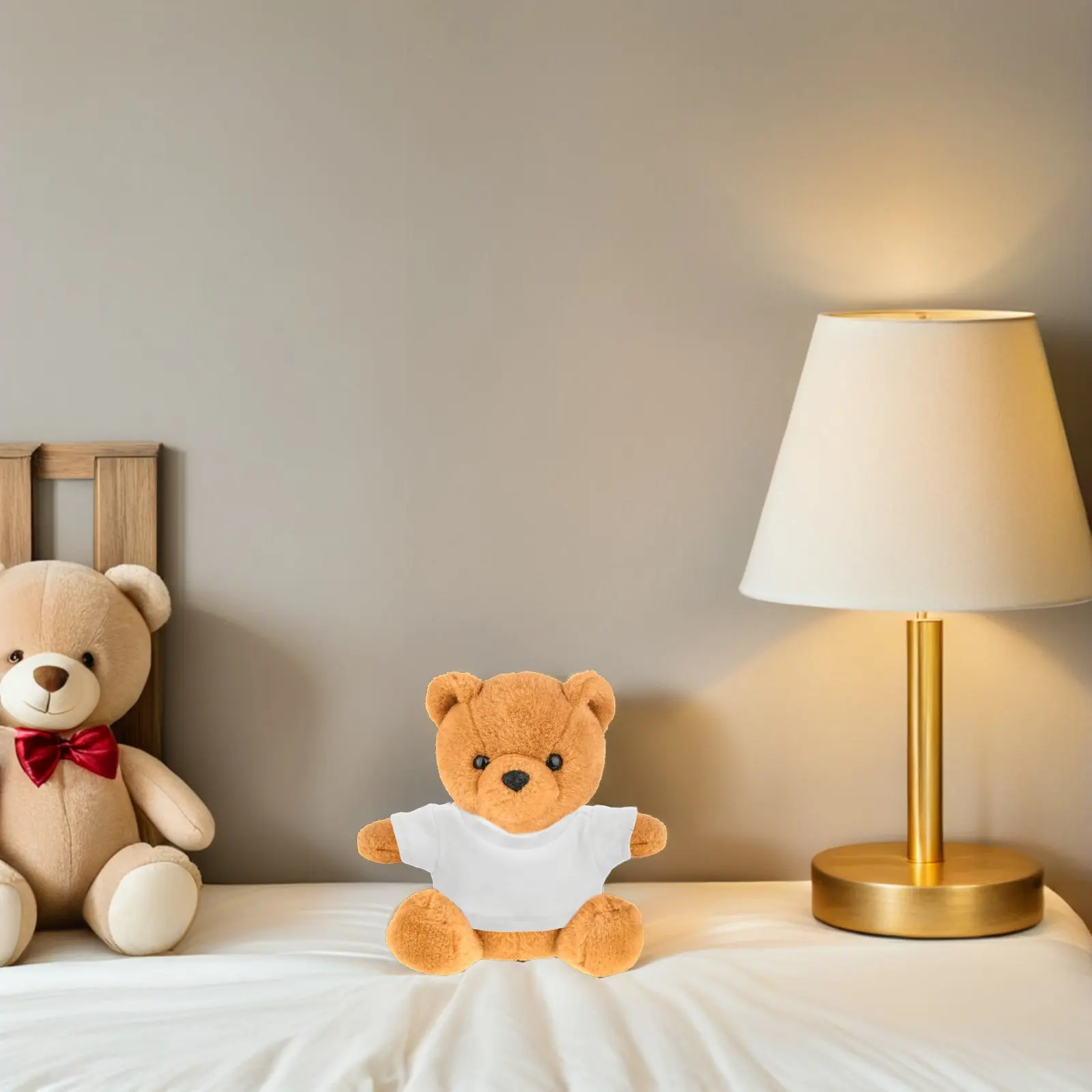 

Набор из 4-х футболок с сублимационным принтом «Медведь» – Мягкая базовая одежда для плюшевых игрушек, сменные миниатюрные костюмы для круглогодичного декора