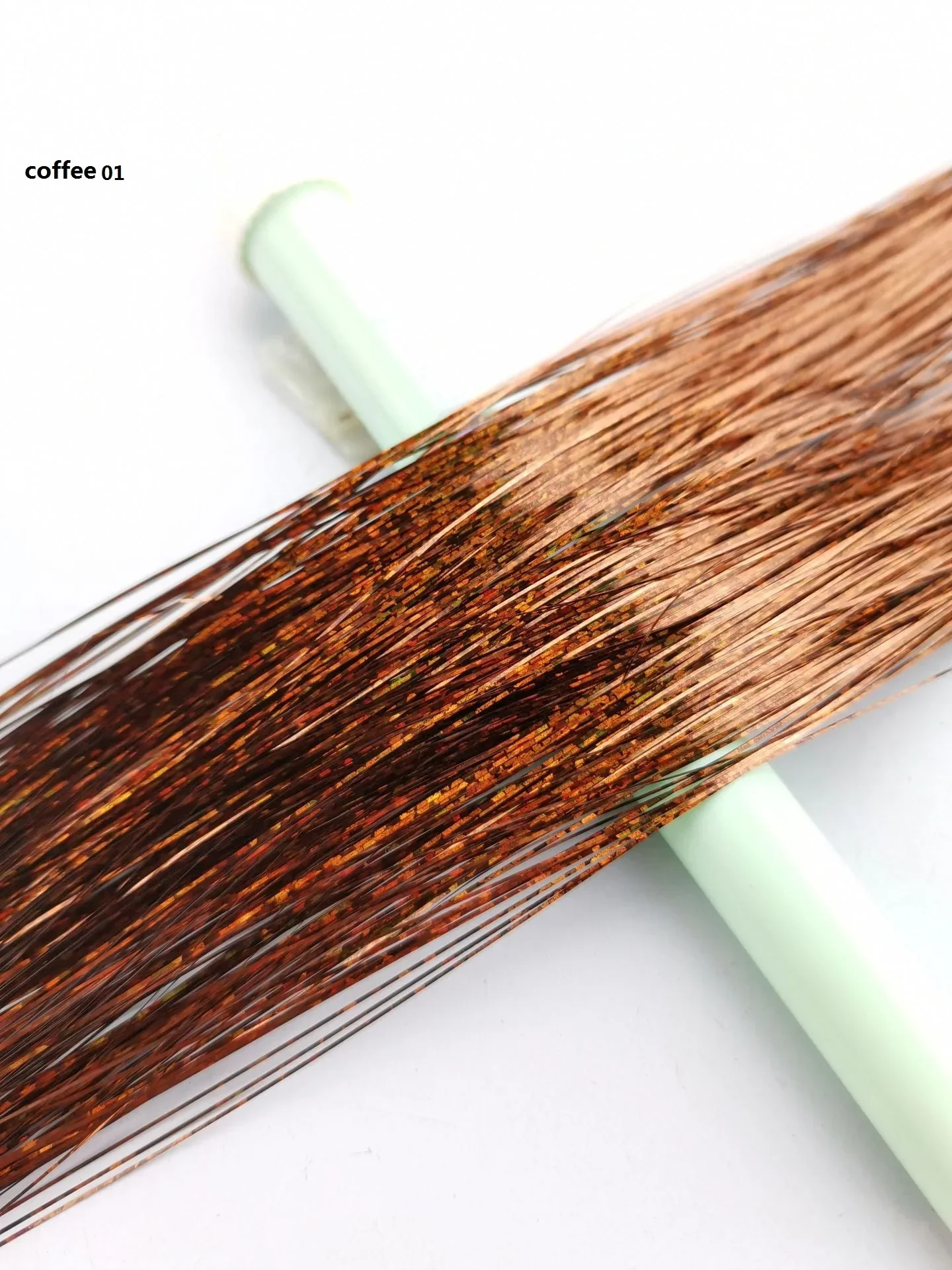150 Stränge Bunter Glitzer-Haarverlängerungen, 100 cm Lang, Holografische Haaraccessoires für Partys und Veranstaltungen – Detail 3