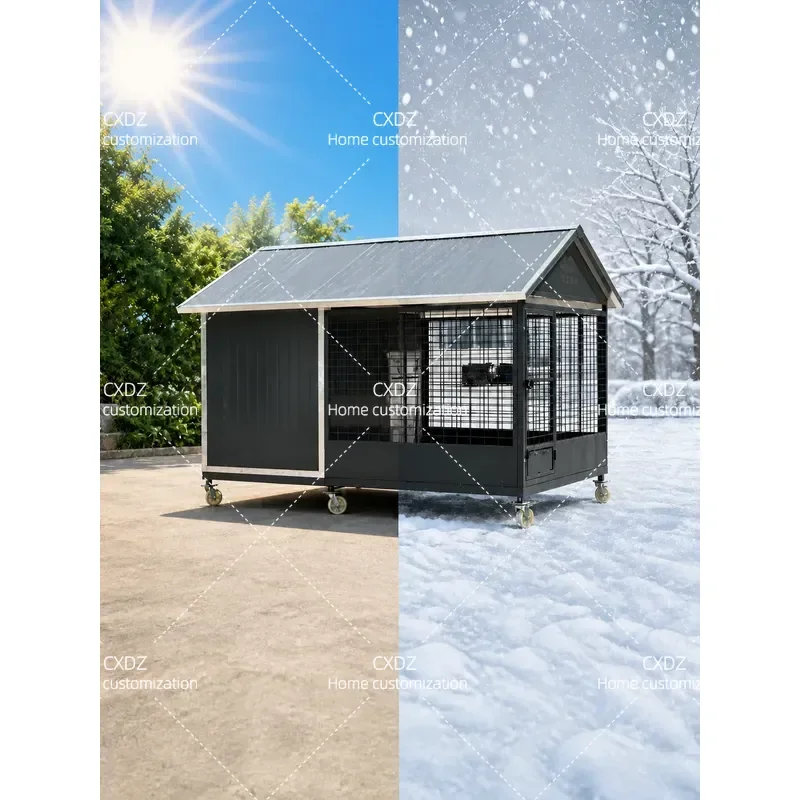 Extra Large Outdoor Dog House Rainproof Sunscreen Thermal Insulation Kennel for Golden Retriever German Shepherd Four Seasons