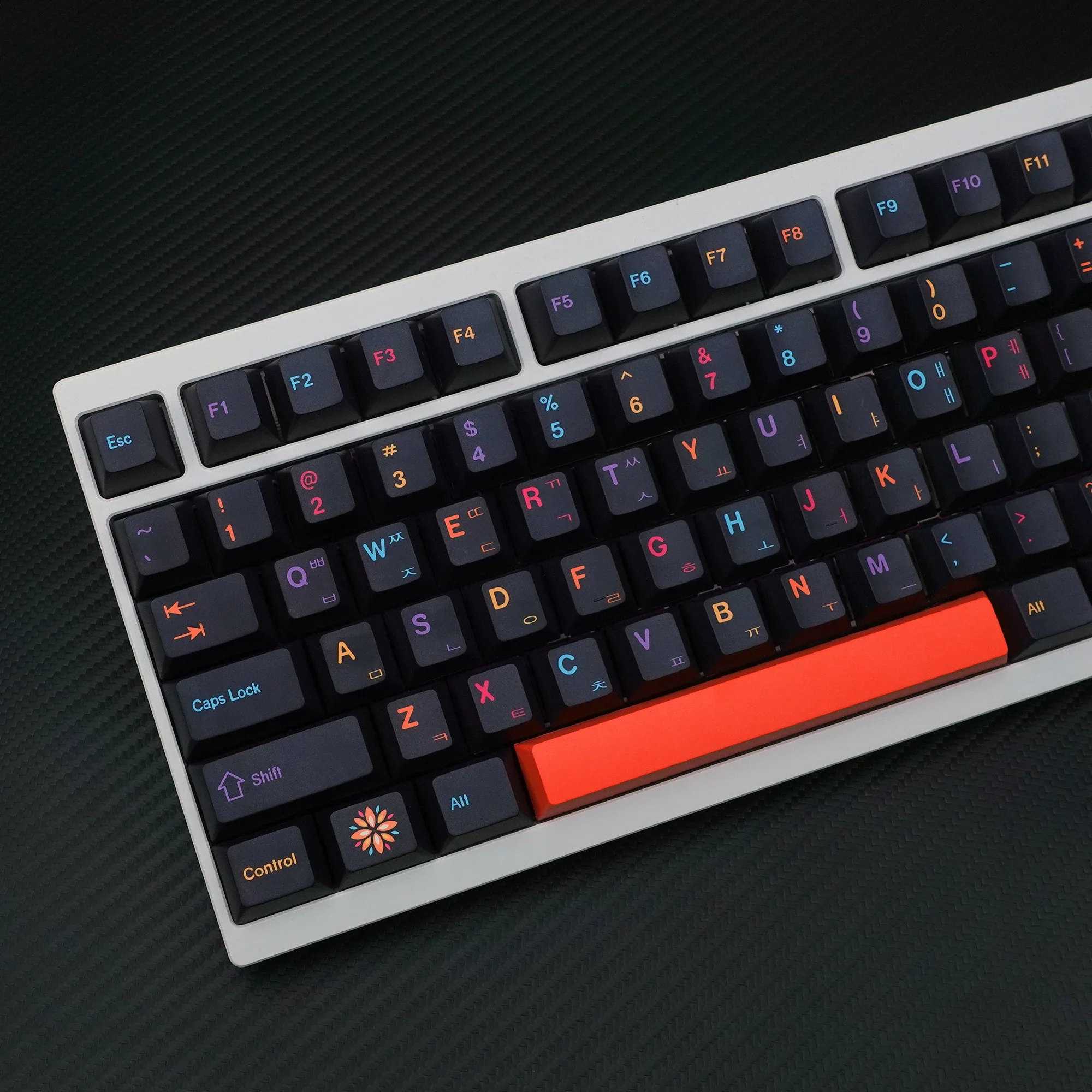 KBDiy 143 Keys PBT Korean Mictlan Keycap Cherry Profile Mechanical Gaming Keyboard Keycap for MX Switch Aula F87 F108 F99 Pro