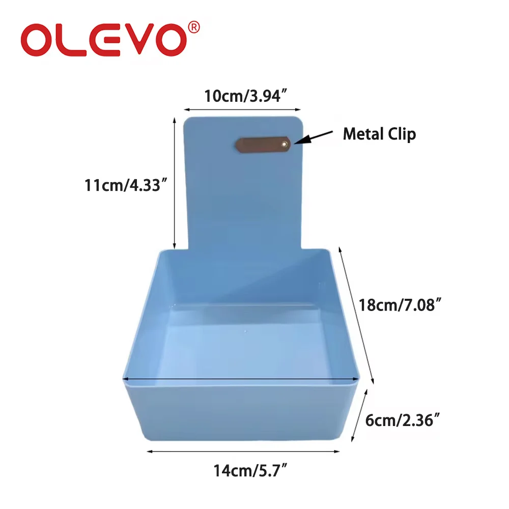 OLEVO 6 Pcs Dental Teeth Model Storage Box With Clip Holder Plastic Working Lab Pan Denture Turnover Tray Case Colourful