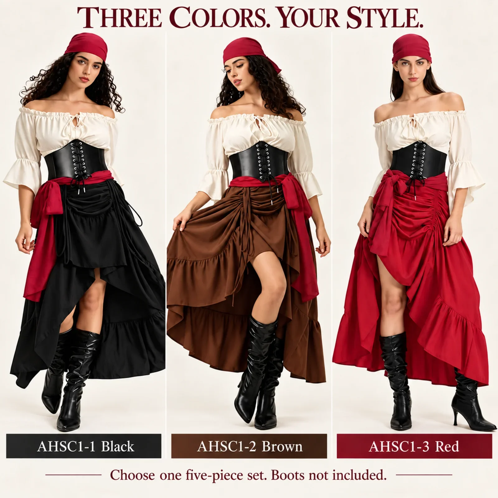 Ensemble de costume de pirate - Blouse Off Shoulder avis et prix