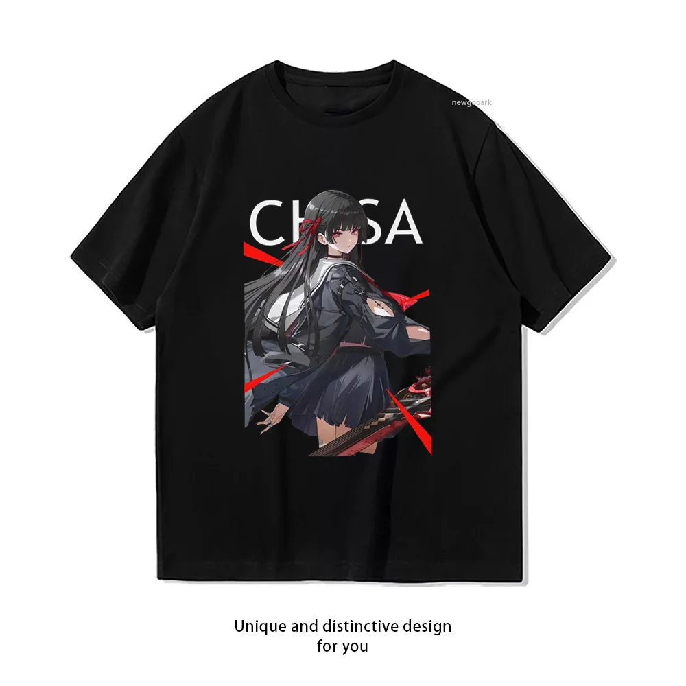 Chisa wuwa Wuthering Waves Shirt Woman Man Casual Cotton Printed T Shirts Adult Streetwear Camisetas Tops Tee Creative