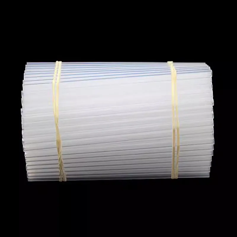 100 قطعة PP الأنابيب البولي بروبلين الأنابيب البلاستيكية الأنابيب الصلبة أنبوب جوفاء شفافة الكرة القلم محايد الأساسية أنبوب أنبوب زيت طول 100/200 مللي متر #5