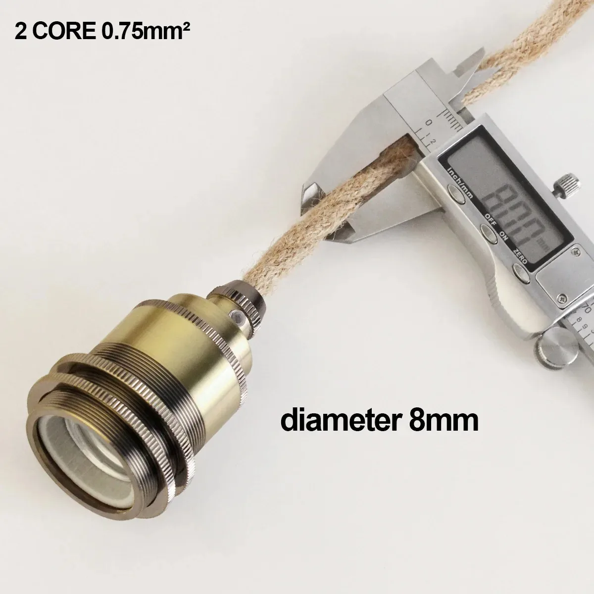 EU Plug Power Cord Twisted Hemp Rope Decorative E27 Socket Copper Lamp Base Cable 2M 3M 4.5M 220V Electrical Wire For Lighting image 3