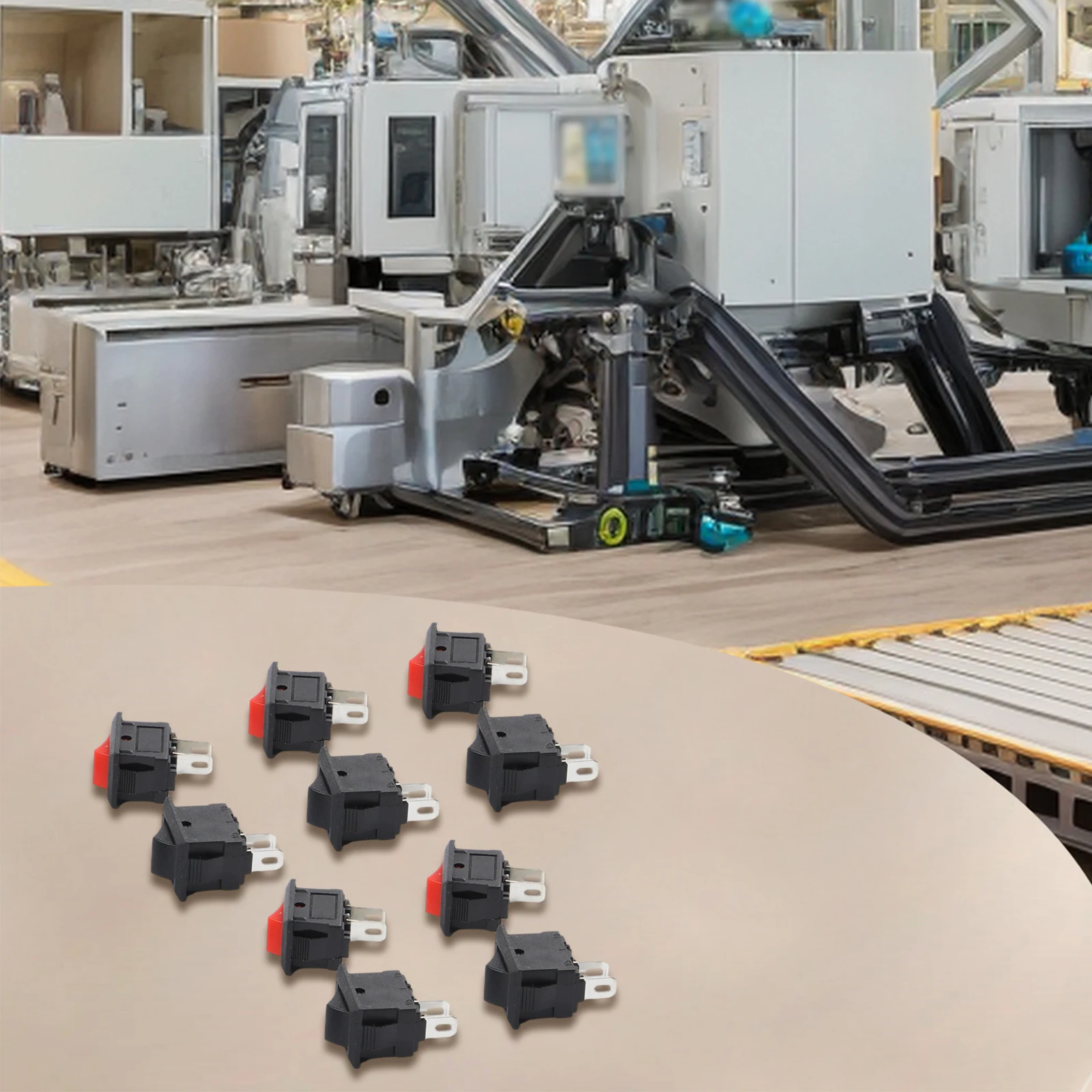 

10 шт. для мини-кулисного переключателя 2-контактный ВКЛ-ВЫКЛ SPST для электрических нагрузок Номинальный 125 В переменного тока 6 А 250 В переменного тока 3 А для многократного использования