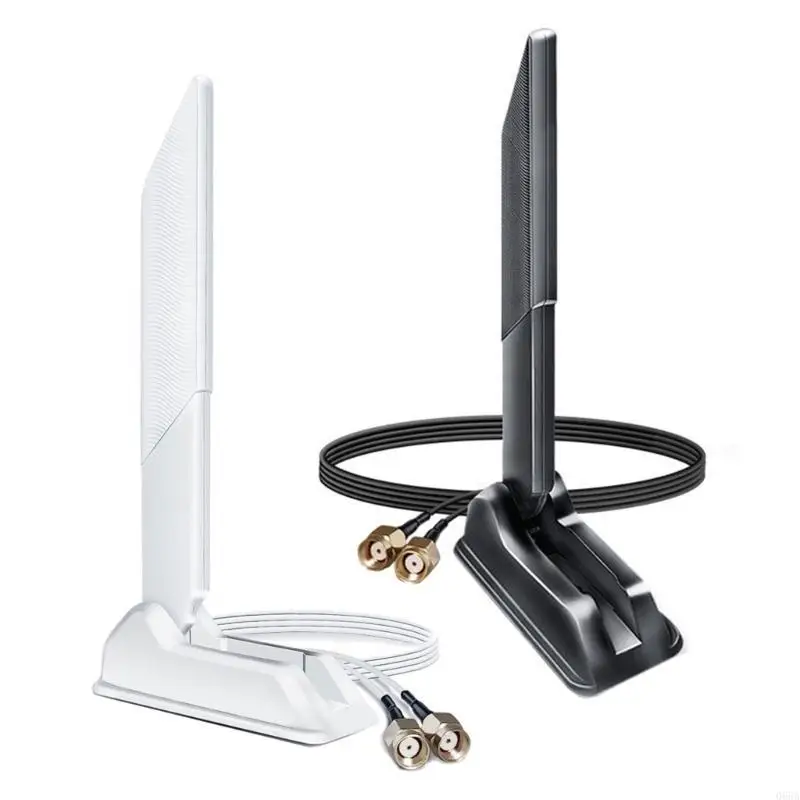 

2.4G 6G WiFi6E Antennas Base 12dB 2SMA Internal Thread Foldable Blade Antennas for Networking Enhancement