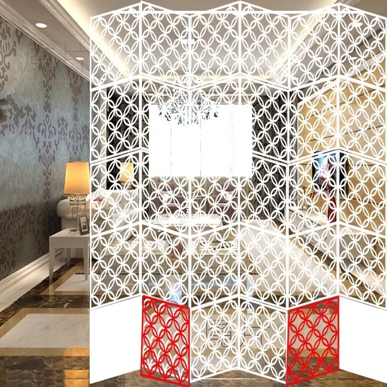 4pc Screen Partition The entrance Door hanging screen Hollow Paper-cuts for Window Decoration Wall Sticker TV background wall
