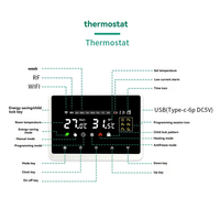 AS95-Smart Wifi Thermostat,Tuya RF Wireless Temperature Controller For Gas Boiler Water Heating,Works With Alexa Home Control