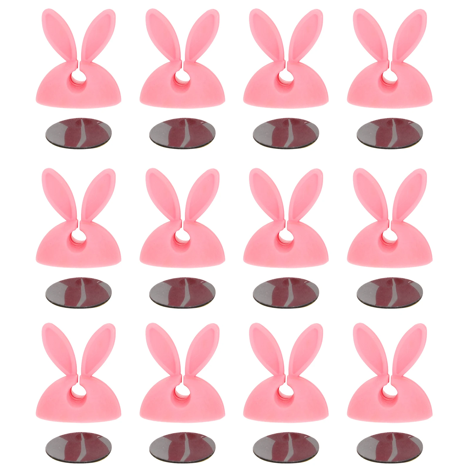 

32pcs Bunny Ear Cable Clips Pink Wire ganizer Self Adhesive Desk Accessories Headphone Computer Cord Holder