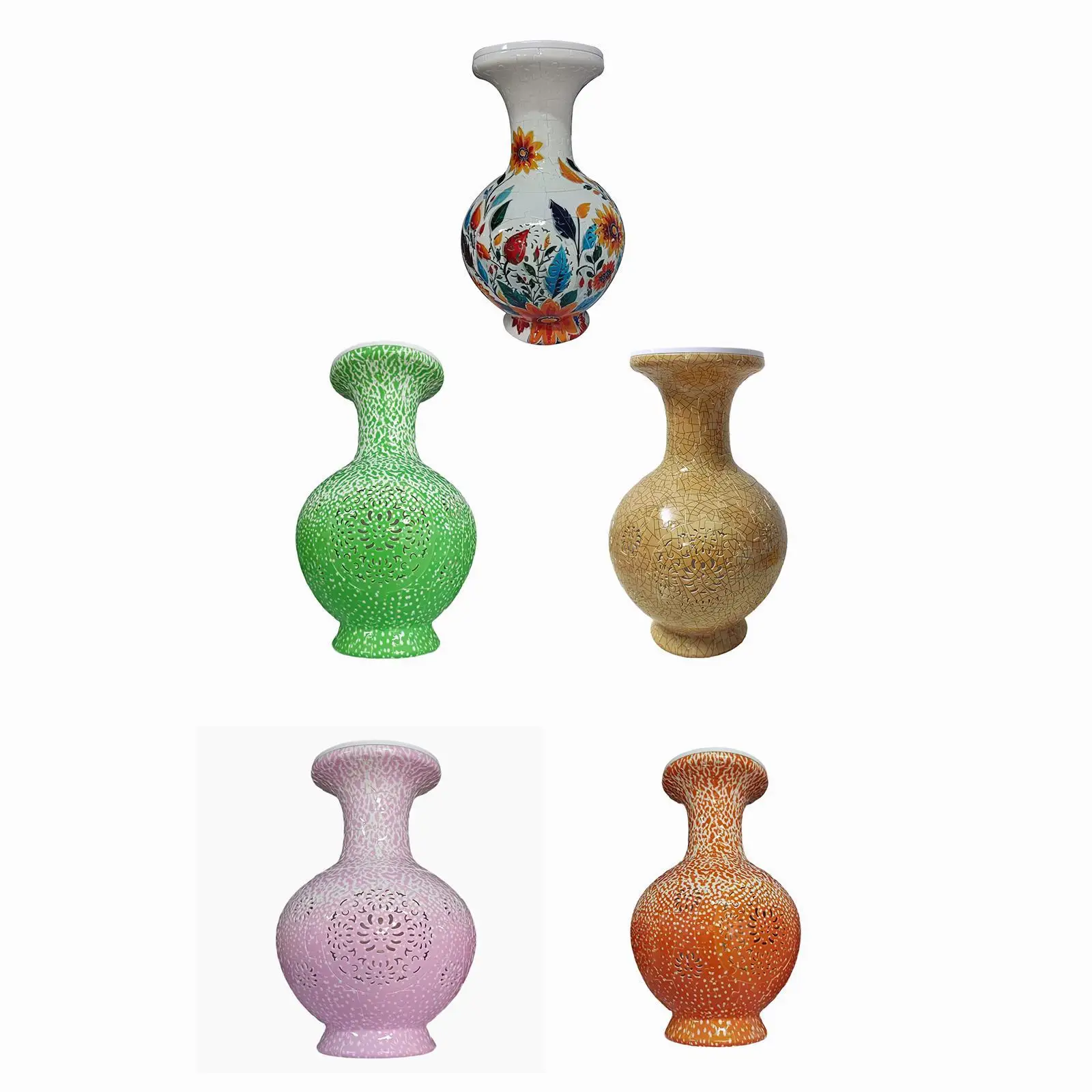 

DIY 3D Puzzle Flower Vase Tabletop Ornament for Bedroom Desk Home Decoration