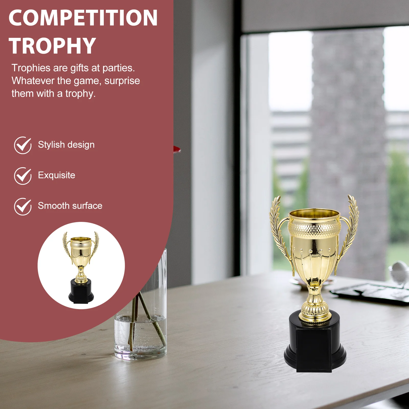 

Premium PVC Plastic Trophy for Competition Award Large Exquisite Design School Game Supply Encourage Positive Participation