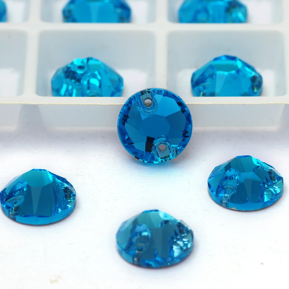 PUBRILEX Glas K9 Nähsteine Strass mit abgeschrägten Kanten XIRIUS Flache Rückseite Aufnähbare Strasssteine für Kleidung, Taschen und Accessoires – Detail 4