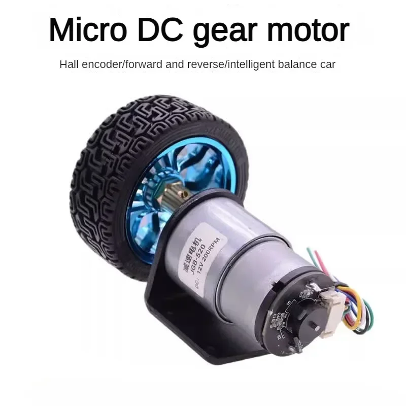 Motore encoder JGB37-520 Smart car DC 6V 12V 24V piccolo motore per auto kit velocità motore