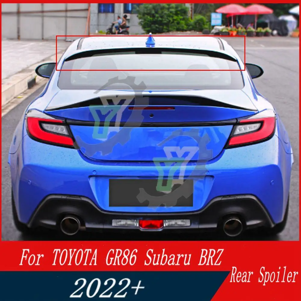 Carbon Fiber Look/Gloss Black Car Rear Window Roof Wing Spoiler Wing Refit Trim For TOYOTA ZA86 GR86 For Subaru BRZ 2022+