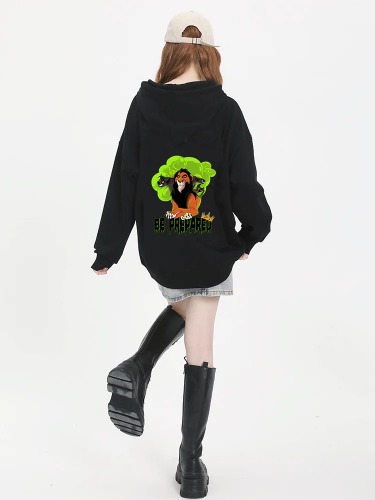 Disney The Lion King Printed Hoodies Scar Lion King Street Sports and Leisure Student Couple Hoodies