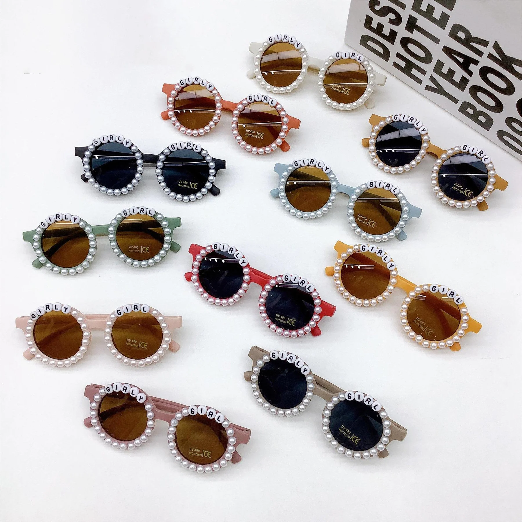 

New fashionable DIY children's sunglasses with concave shape baby sunglasses and UV resistant sun visors
