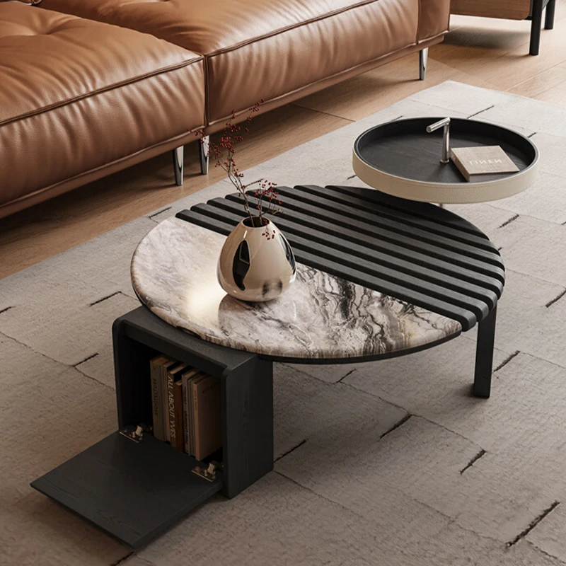 With Storage Center Table Italian Style Classic Luxury Coffee Table High Quality Designer Living Room Coffee Table Set for Home
