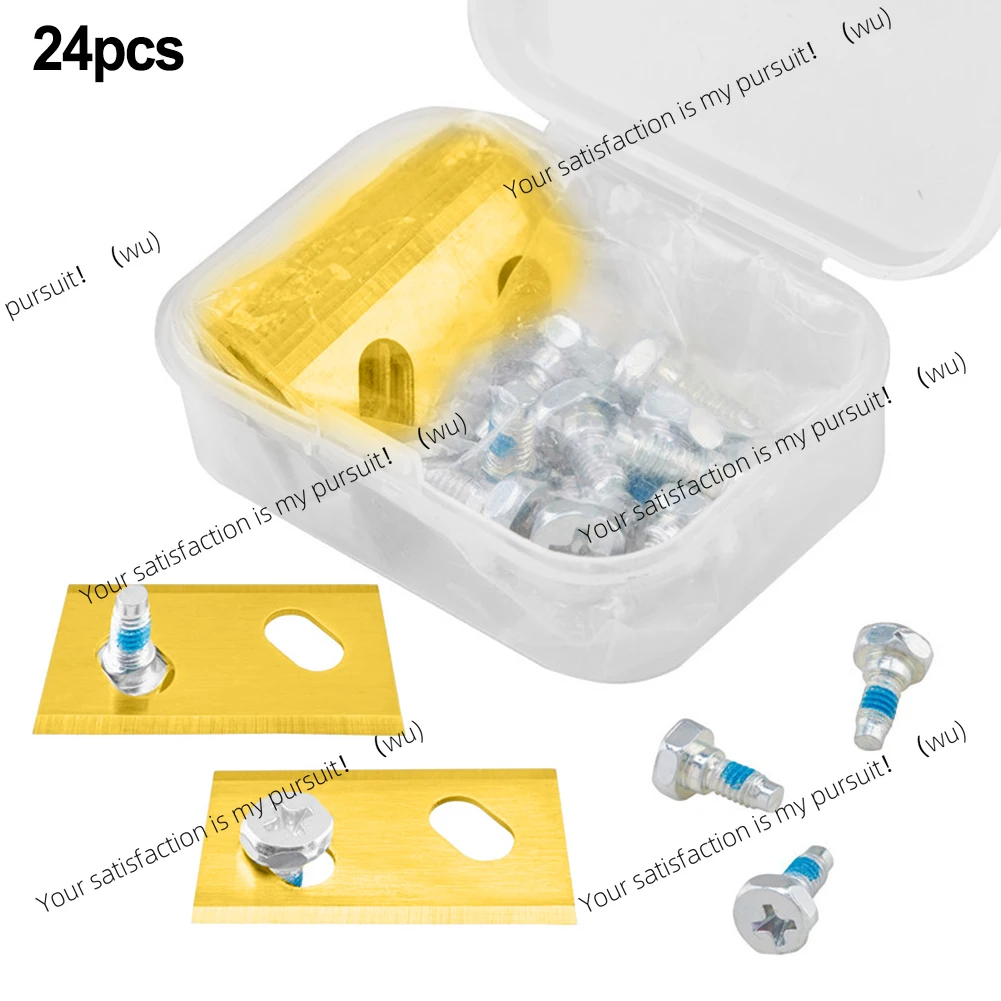 

24 сменных лезвия из нержавеющей стали для газонокосилок Worx Landroid, комплект запасных ножей для резки травы