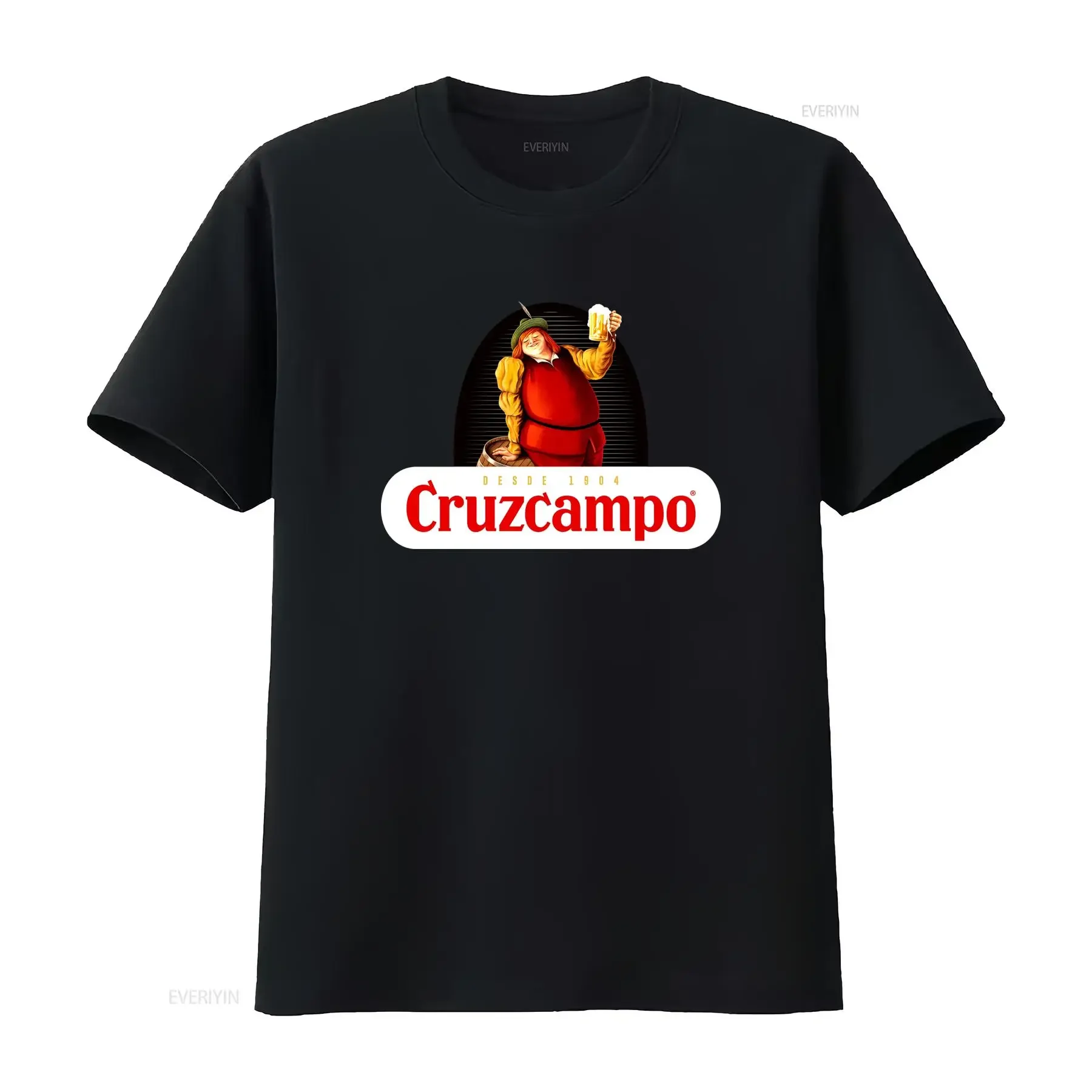 Cruzcampo Vintage Beer Lover T Shirt Classic Cotton for Perfect Christmas  vintage Washed Top For Everyday Wear homme Versatile
