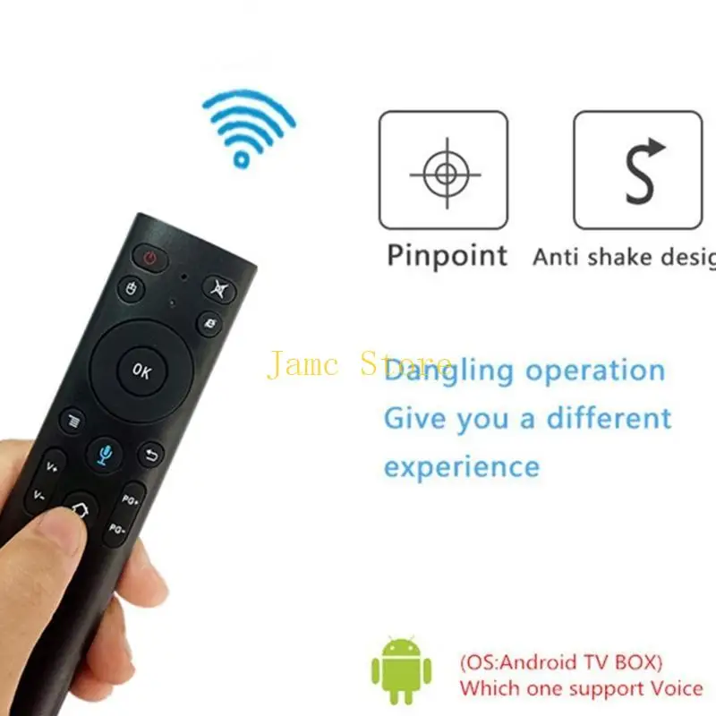 LX0B para Android Box 2.4G, Wireless IPTV Voice Remote Control Air Mouse