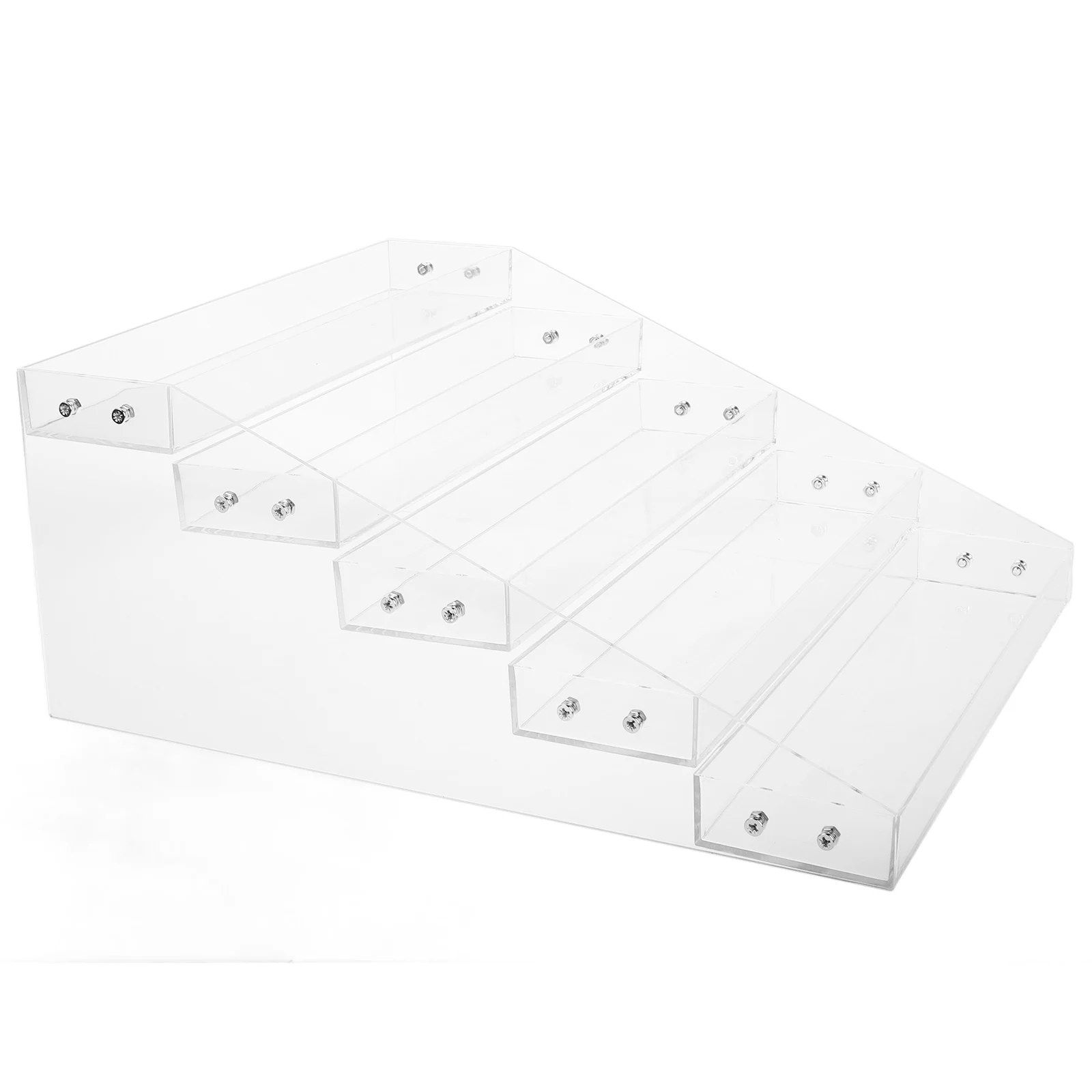 

Clear Beverage Display Rack Acrylic Yogurt Stand Soda Can Organizer Space-Saving Food Riser Condiment Tray Cabinet for Kitchen