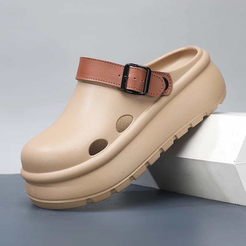 

Soft Cushion Cloud Feel Couple Hollow Clogs EVA Non Slip Breathable Casual Outdoor Summer Beach Slides