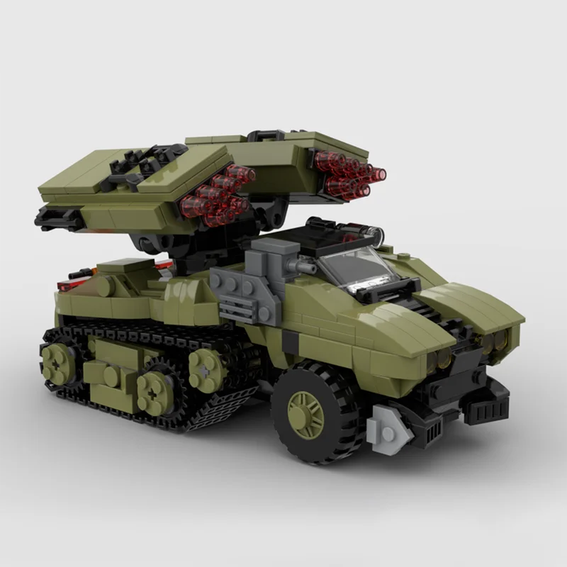 647PCS MOC Military Halo Wars 2 Wolverine Anti Aircraft Tank Model Creative Building Blocks Assembly Building Blocks Gift Set