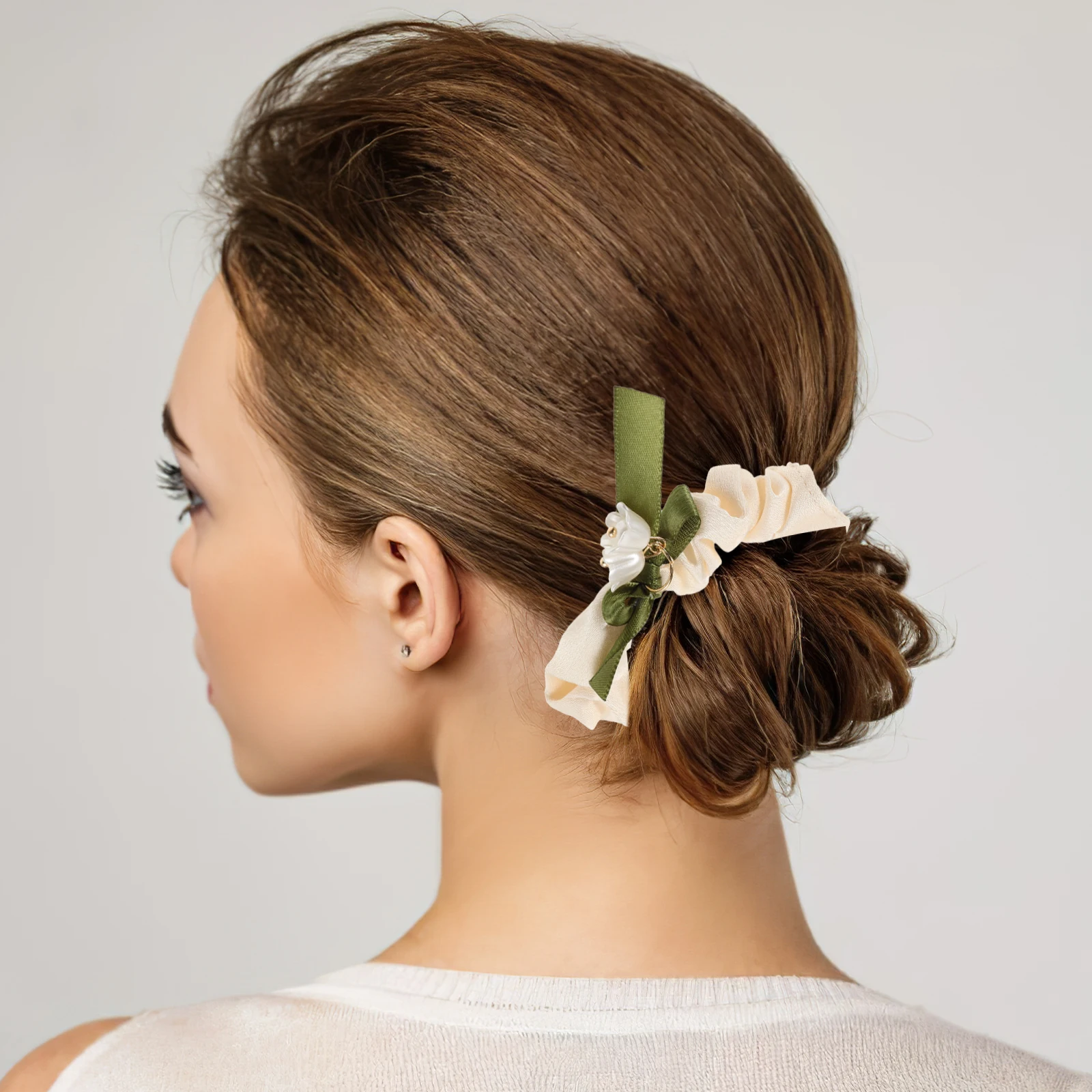 

8 pcs Lily of The Valley Hair Ties Elastic Bands Scrunchies Hair Accessories For Women Girls Styling No Damage Holders Ropes