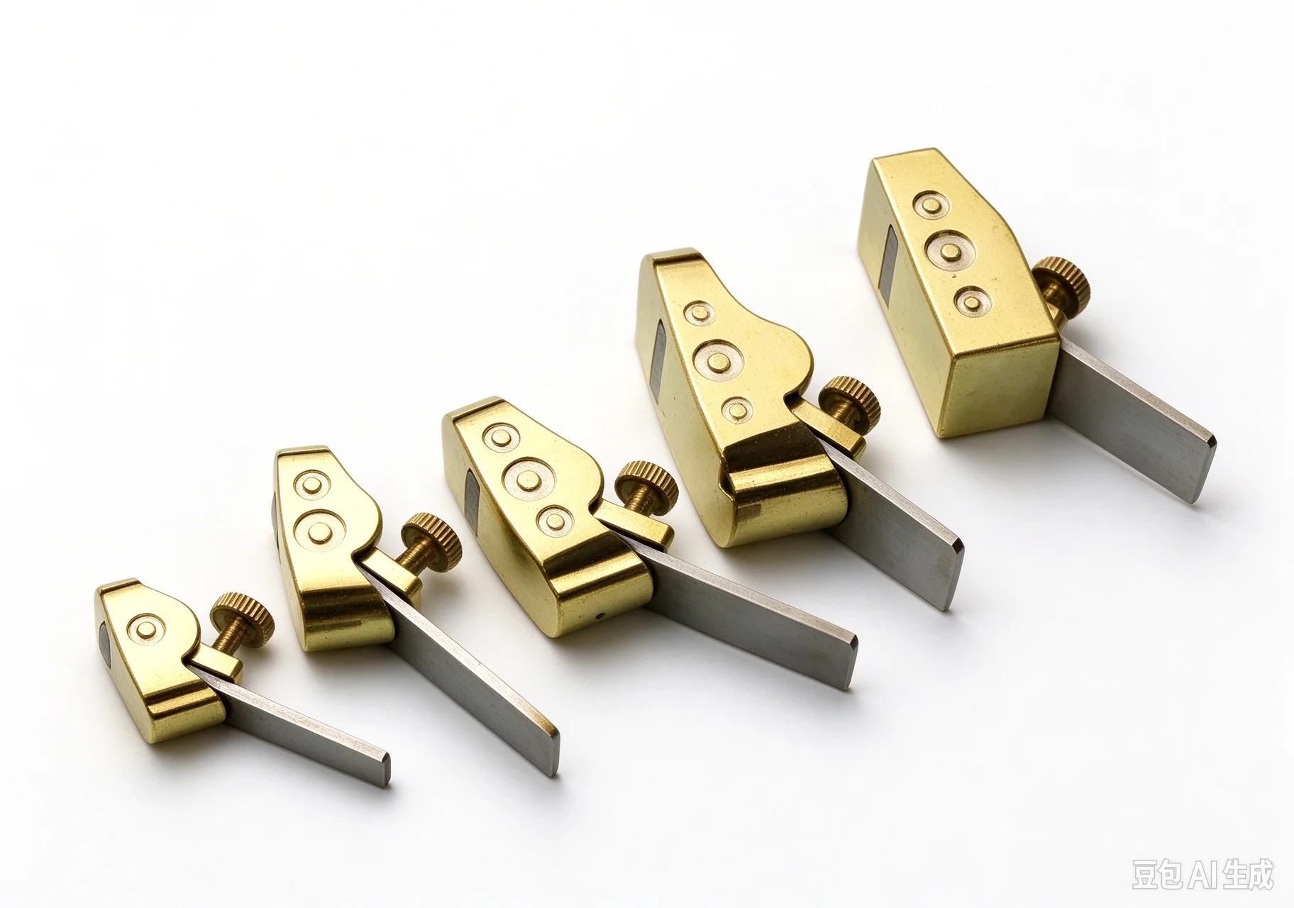 5 PCs New Style Thumb-sized Copper Plane Including 4 Convex Bottoms and 1 Flat Bottom