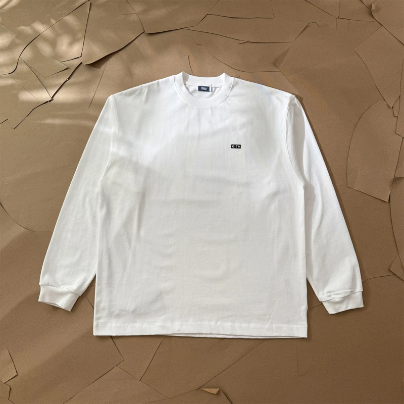 New KITH Box Floral Logo Print Long Sleeves T Shirt Men Women High Quality Loose Cotton T-shirt Fashion Casual Tops Tee view 4