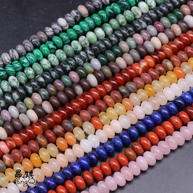 Factory Wholesale Natural Stone Abacus Beads, Separated Beads, Multi-color Scattered Beads Semi-finished DIY Jewelry Accessories