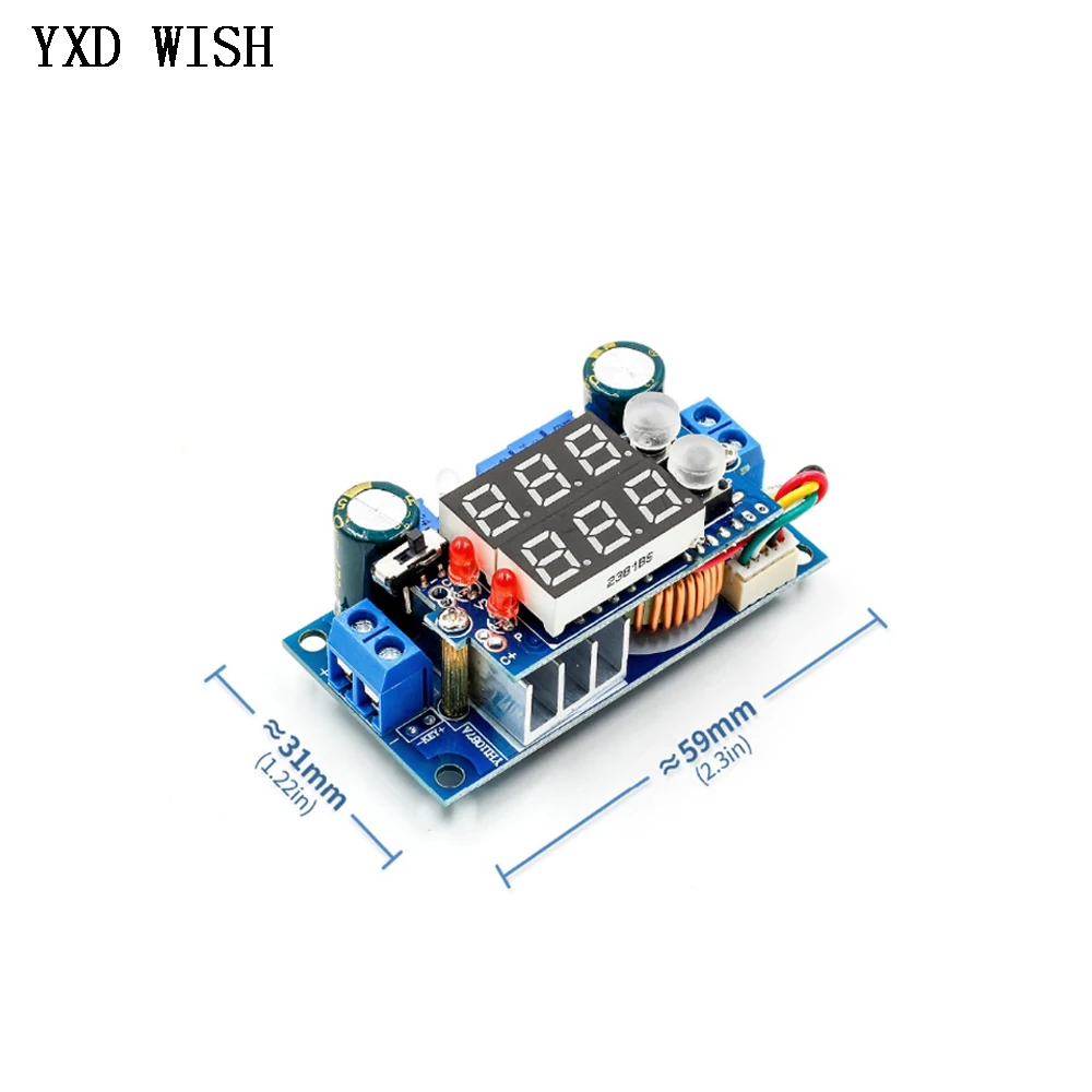 5A MPPT Solar Panel Controller DC-DC 6-36V Step Down Buck CC/CV Charging Module Dual/Singa LED Display LED Regulator Controller