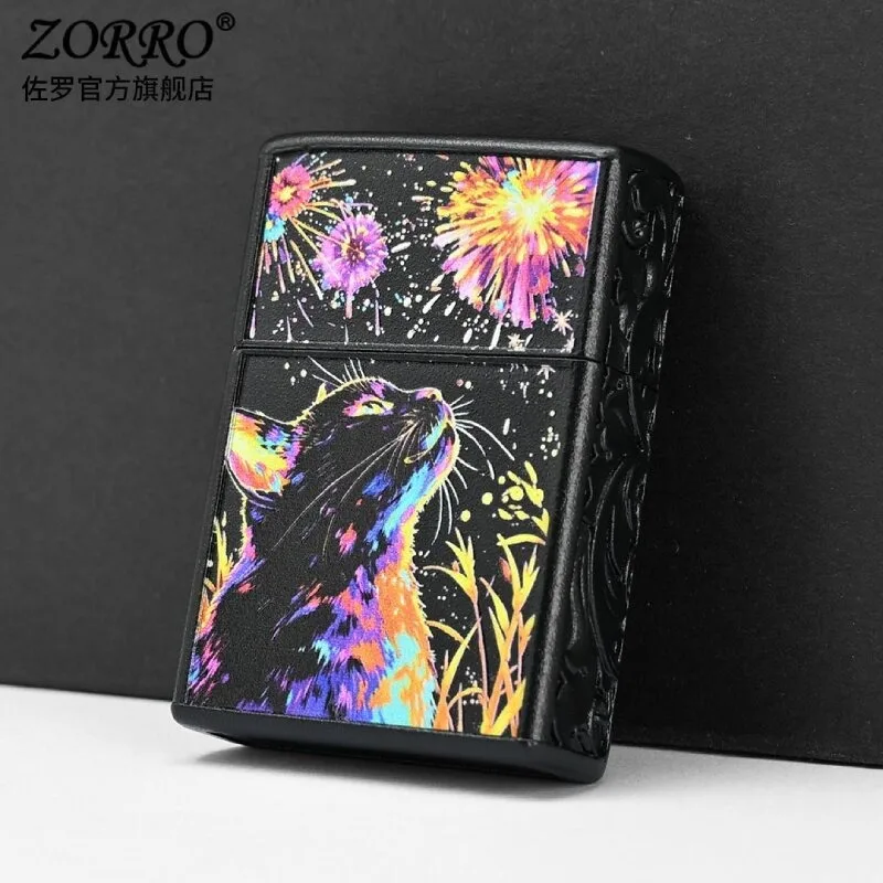 ZORRO Brown Sugar Grass Practical Kerosenes Windproof Retro Lighter Valentine's Day Gift Smoking Accessories