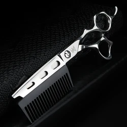 6 inch comb and scissors integrated, hairdresser cutting scissors, made of 440C steel in Japan