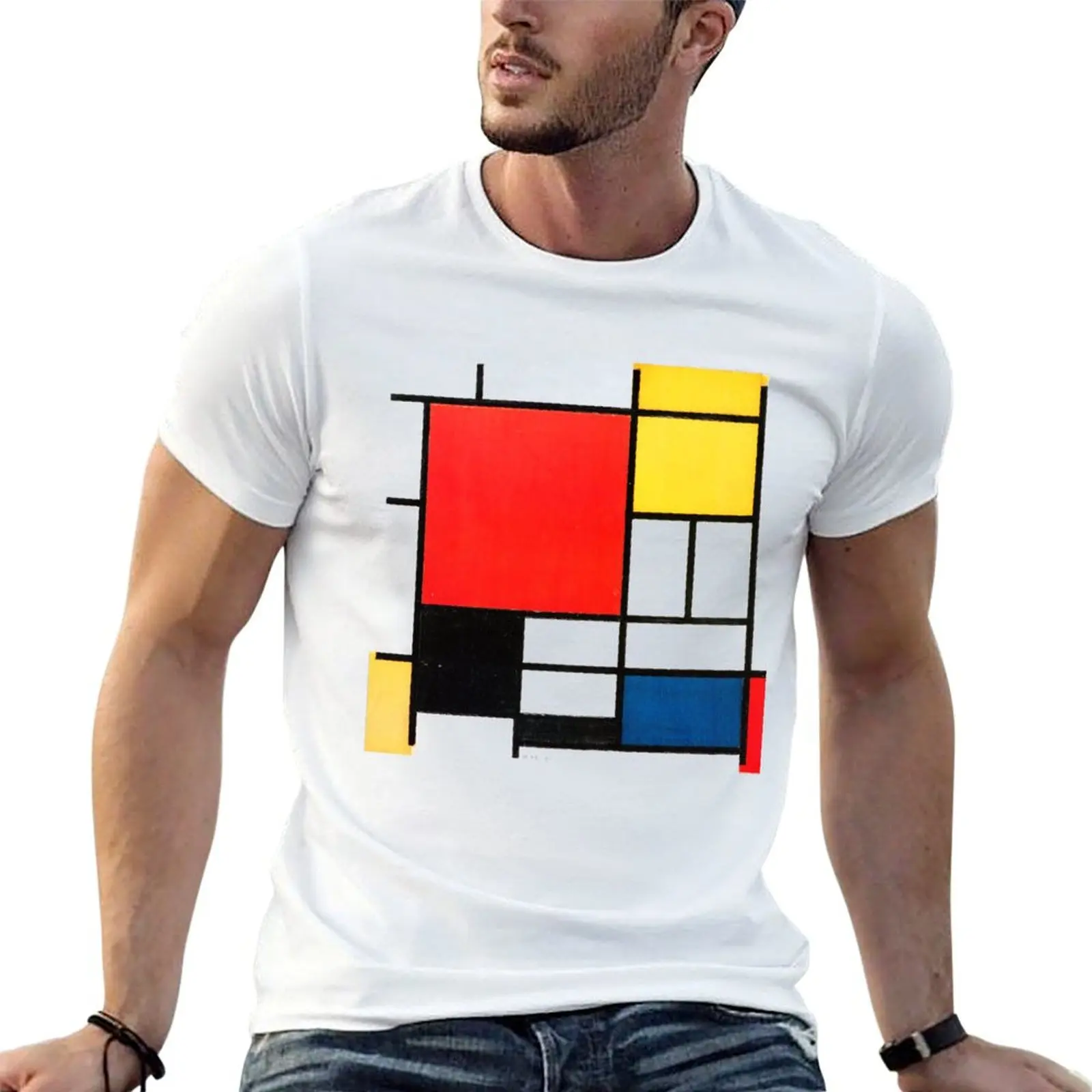 

Piet Mondrian shirt casual man t shirt cotton t man T-Shirt