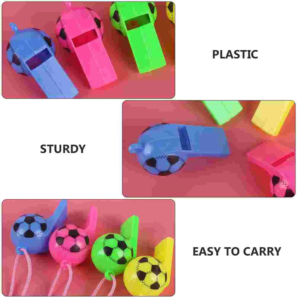 20 Pcs Football Whistle Kids Soccer Survival Whistles Exercising Bulk Plastic Cheering Child Training Supplies First Aid