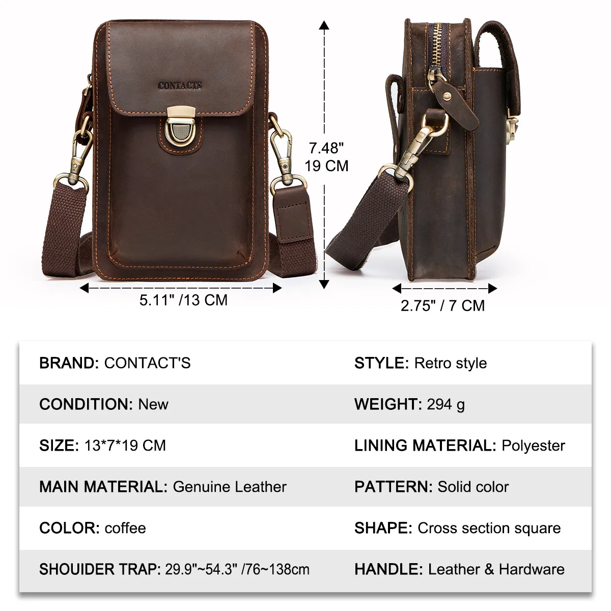Contact\'s Genuine Leather Waist Packs Men Phone Bags with Passport Holder Messenger Shoulder Bag for Man Travel Belt Bag Small