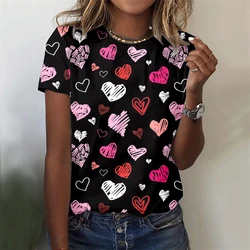 Summer T Shirt Flowers 3d Print Tshirt Womens Fashion Casual Short Sleeve Tees Women Tops Clothing Streetwear Baggy Tees Clothes