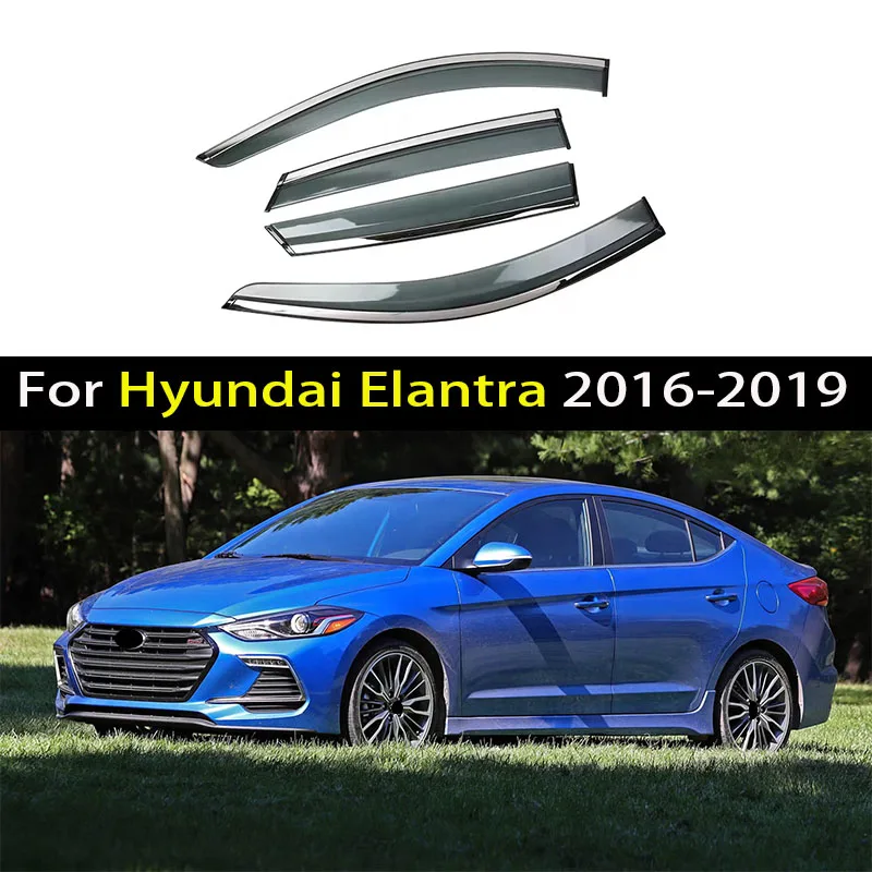 Car Window Visor For Hyundai Elantra 2016 2017 2018 2019 Deflector Window Rain Guard Weathershield Sun Rain Guard