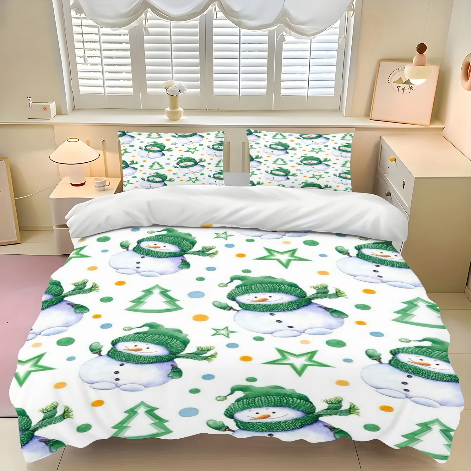 

Пододеяльник для рождественского пододеяльника, Санта-Клаус, комплект постельного белья с милым лосем, украшение для рождественской мебели, без наполнителя/ядра