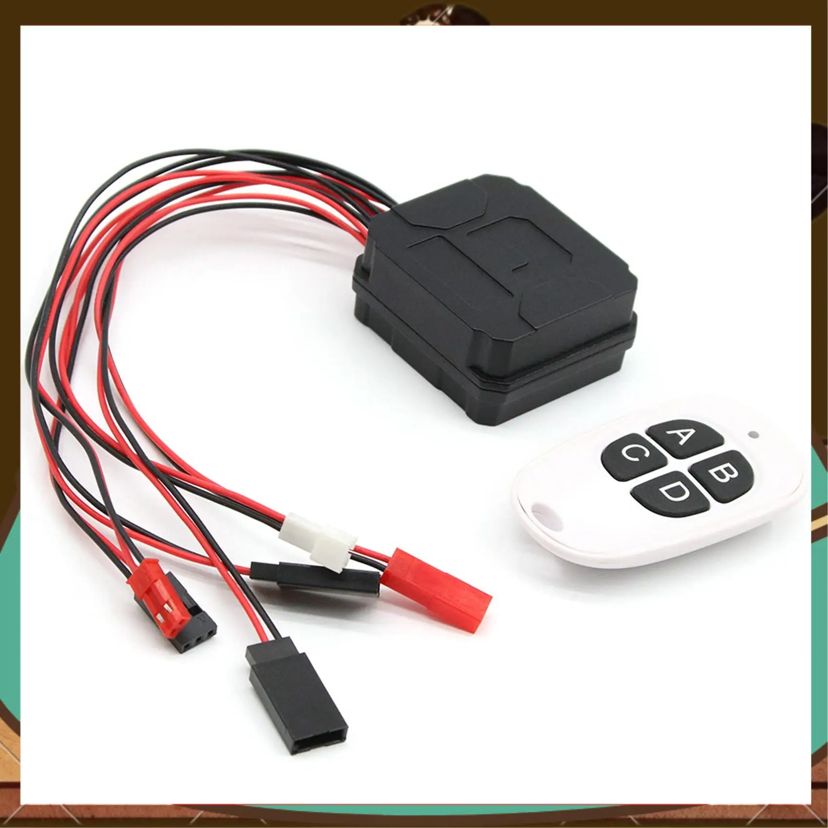 

2X 4 Ways CH4 Winch Control Wireless Remote Controller Receiver For Axial SCX10 90046 Traxxas TRX4 Redcat-AB01