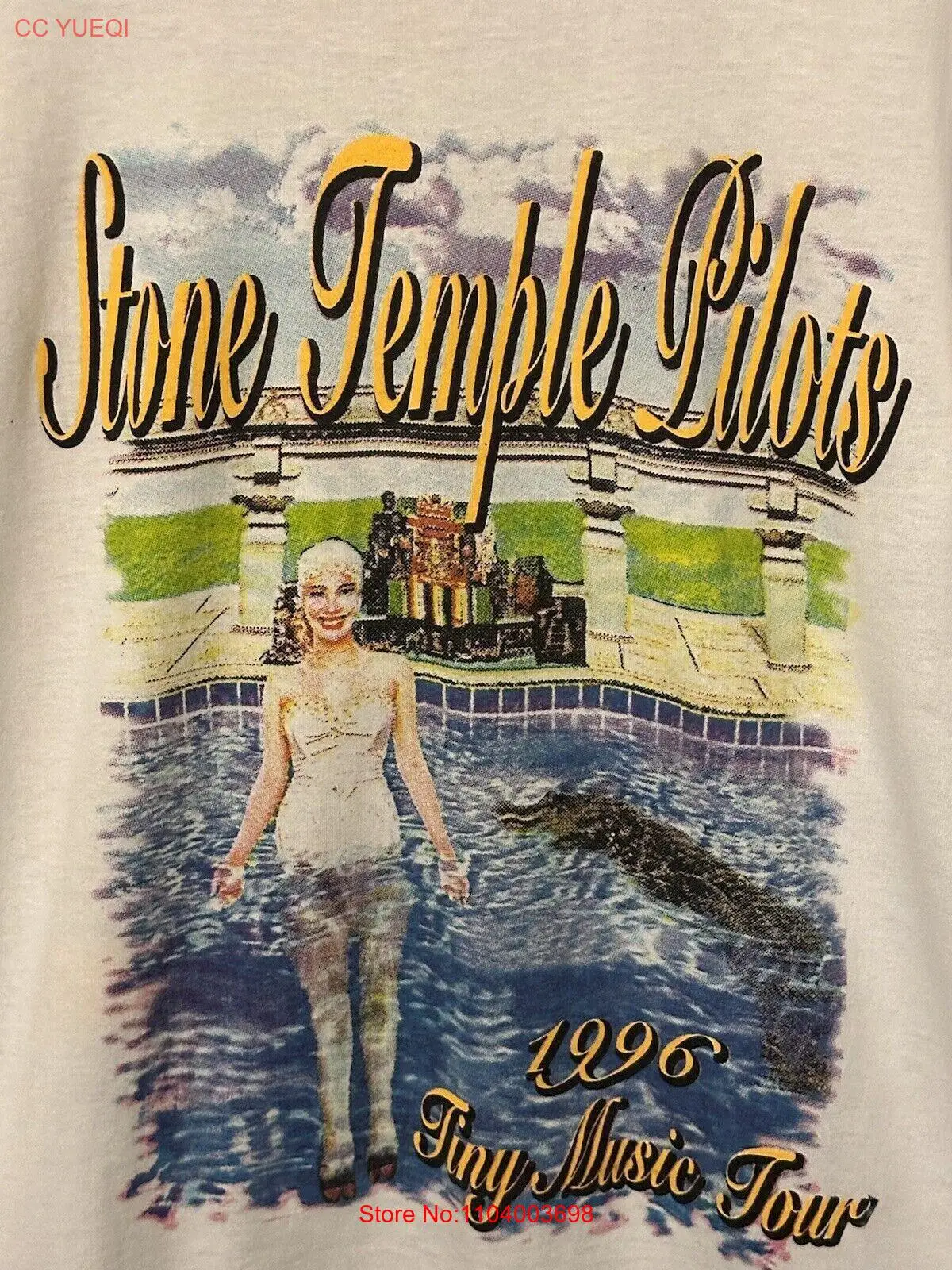 Vtg Stone Temple Pilots Band Tiny Music Tour Cotton White Unisex Shirt J471