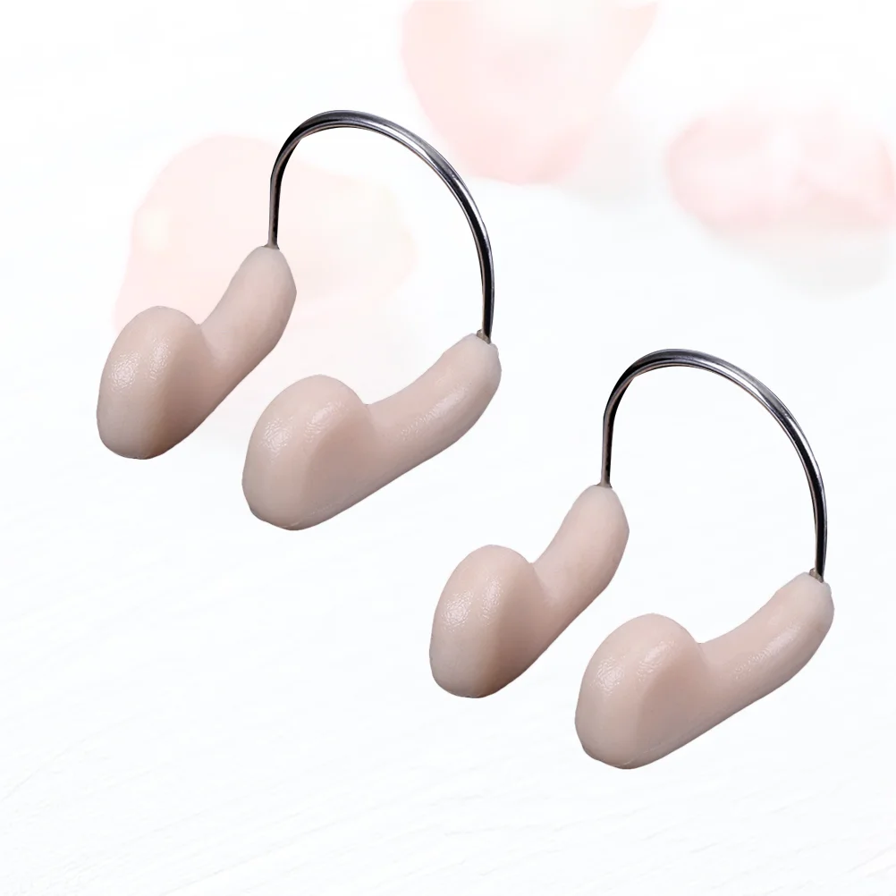 

2Pcs Swimming Nose Clip Anti-choking Professional Swimming Nose Clip Underwater Nose Protection (Fleshcolor)