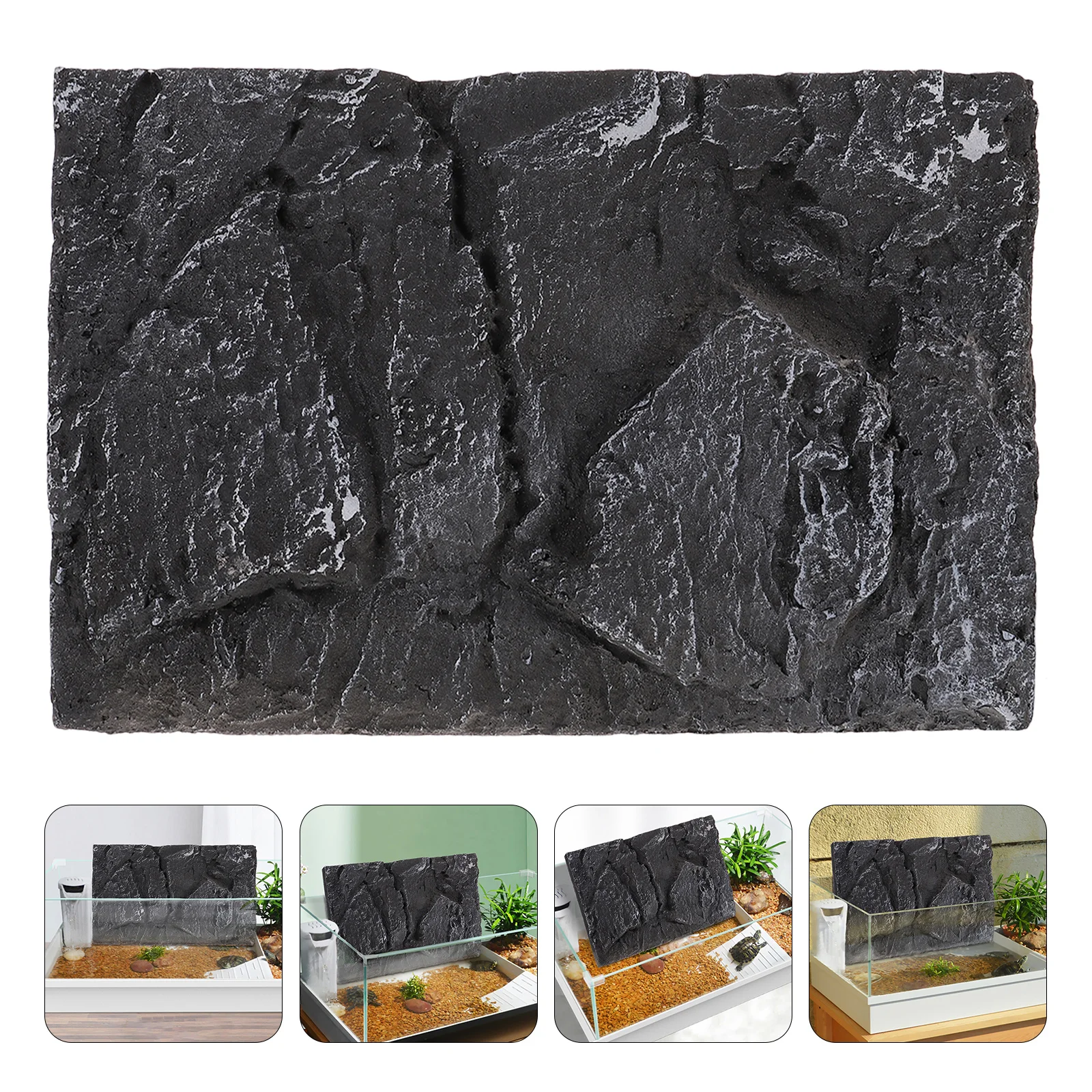 

3D Reptile Tank Background Board Pu Waterproof Durable For Terrarium Reptile Habitat Decor Pet Habitat Backdrop Terrarium Decor
