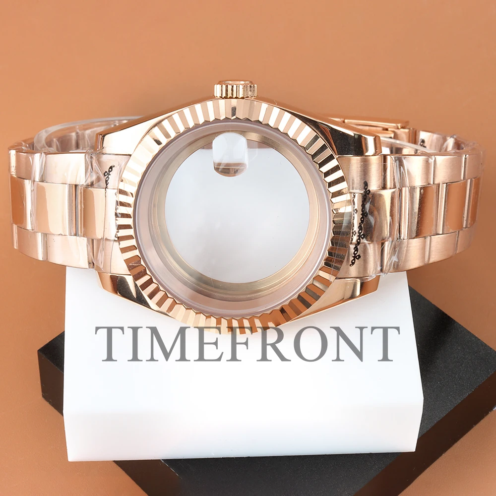 

36mm/39mm High End Fluted Curved Watch Case For Datejust NH35 NH36 Movement 28.5mm Dial Oyster Slide Buckle Strap Accessories