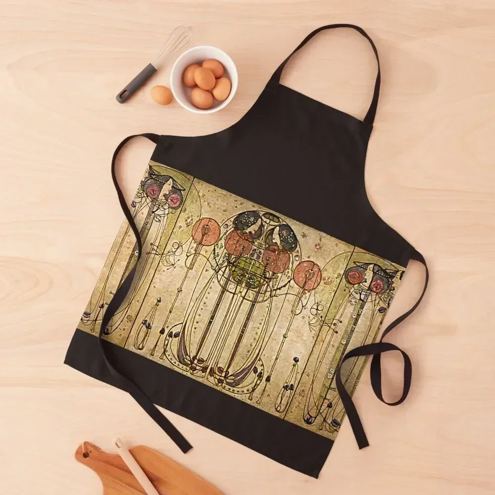

Art Nouveau Charles Mackintosh The Wassail Apron kitchen item professional hairdressing esthetician Funny Apron