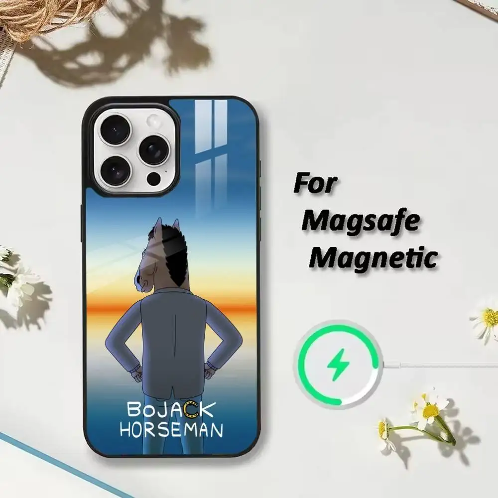 B-BoJack Horsemans Phone Case For iPhone 17,16,15,14,13,12,Plus,Pro,Max for Magsafe Magnetic Wireless Charging