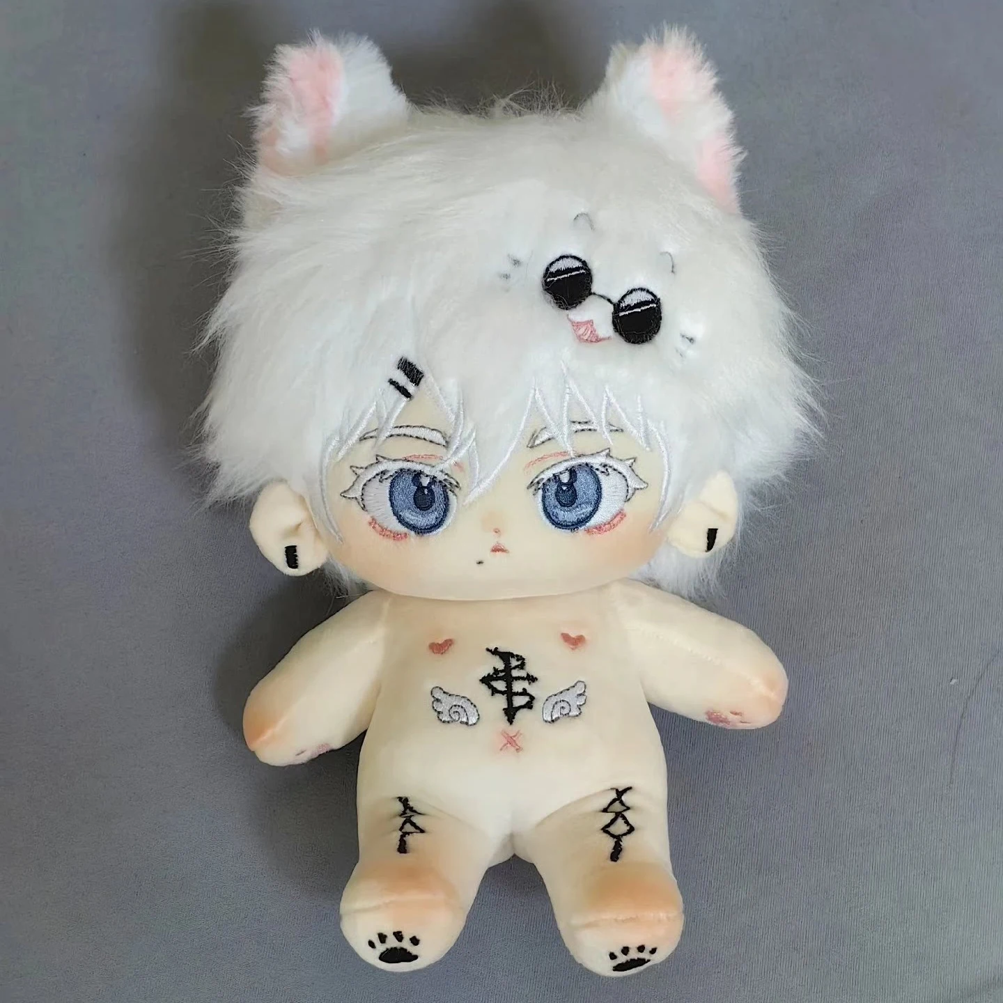 

Anime Game Satoru Gojo Handsome 20cm Dolls Dress-up Dolls Cosplay Stuffed Plush Cotton Doll Body Plushie Toys Figure Gift