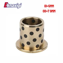 1PCS Inner Diameter 10MM JFB Graphite Copper Sleeve Self-lubricating Bearing Flanged Sleeve Copper Bushing Wear Resistant